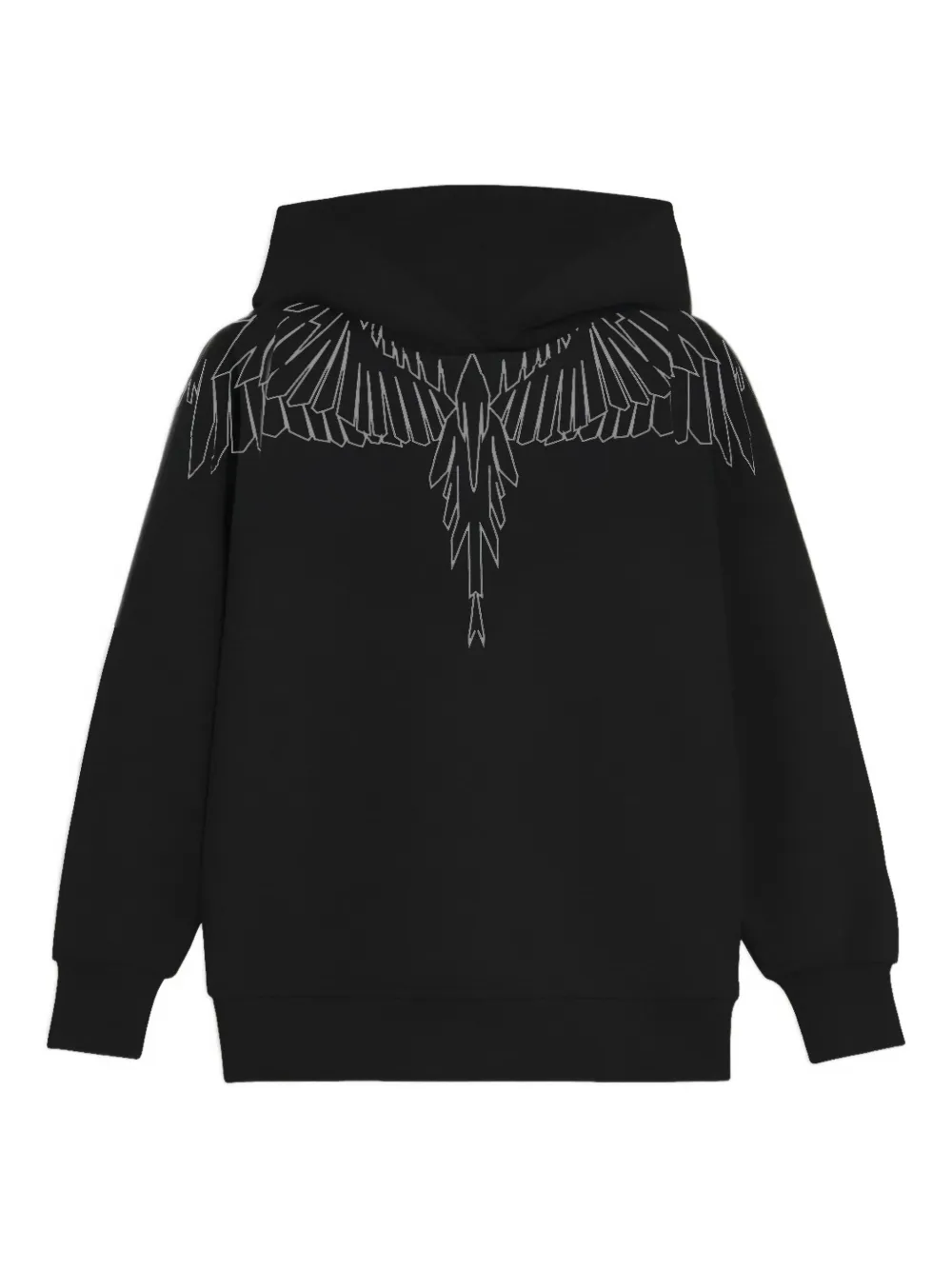 County Of Milan Kids' Geometric-print Hooded Hoodie In Black