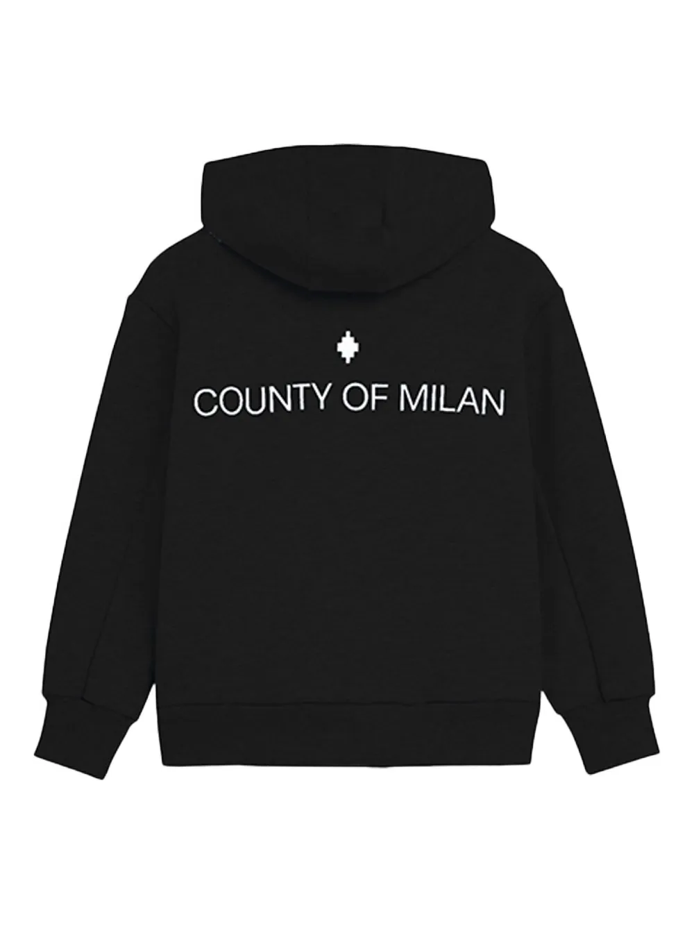 COUNTY OF MILAN KIDS Hoodie met logoprint en rits Zwart