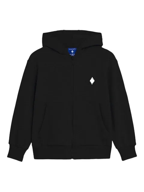 COUNTY OF MILAN KIDS logo-print zip-up hoodie
