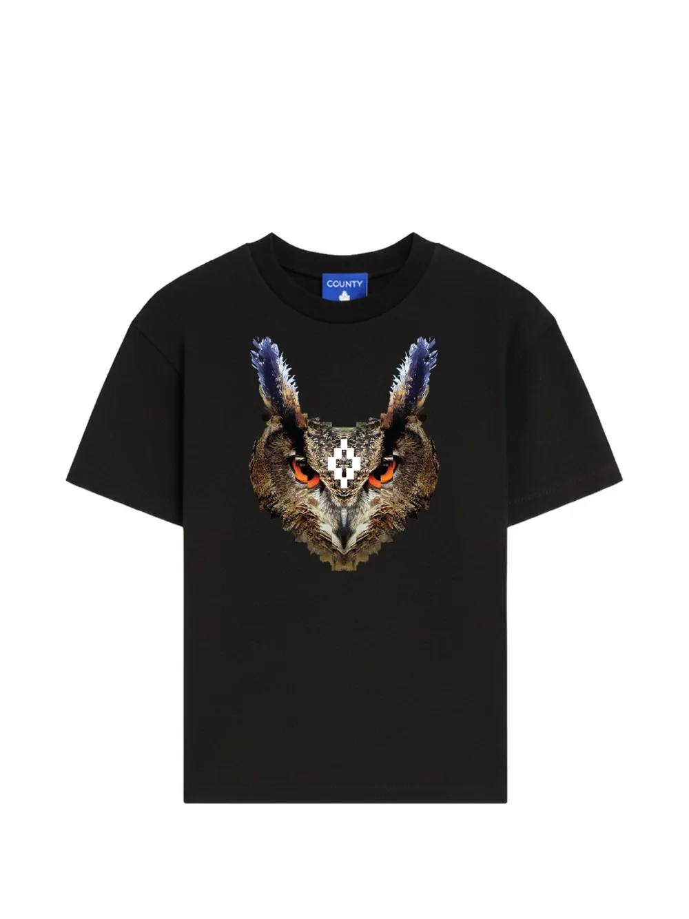 COUNTY OF MILAN owl graphic T-shirt - Nero