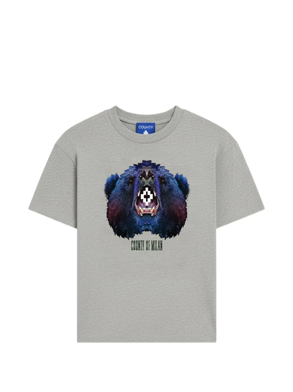COUNTY OF MILAN KIDS bear graphic T-shirt - Grigio