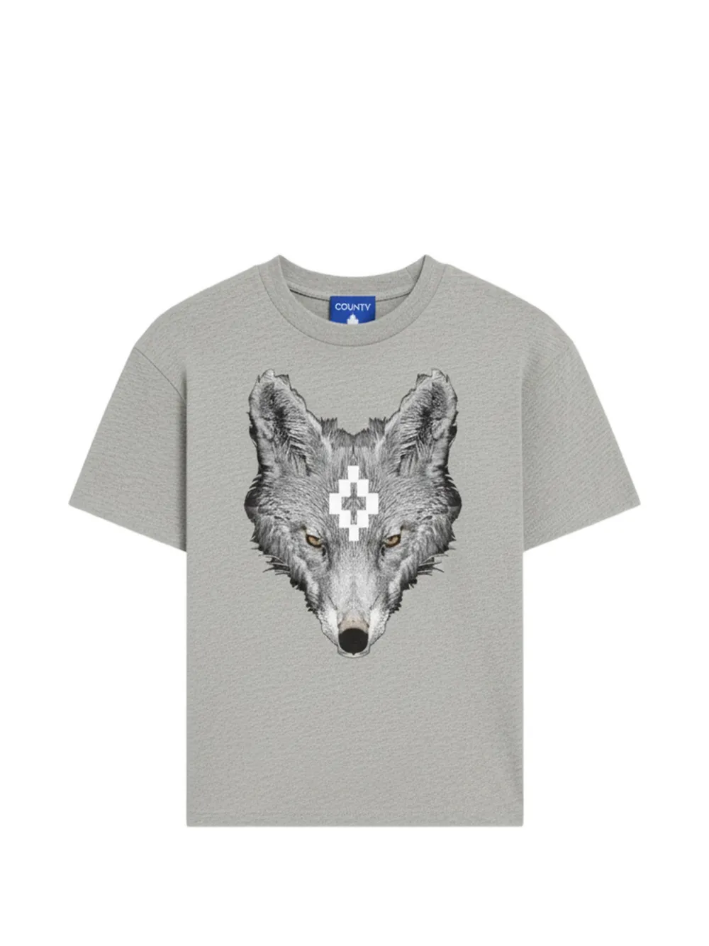 COUNTY OF MILAN KIDS wolf graphic T-shirt - Grigio