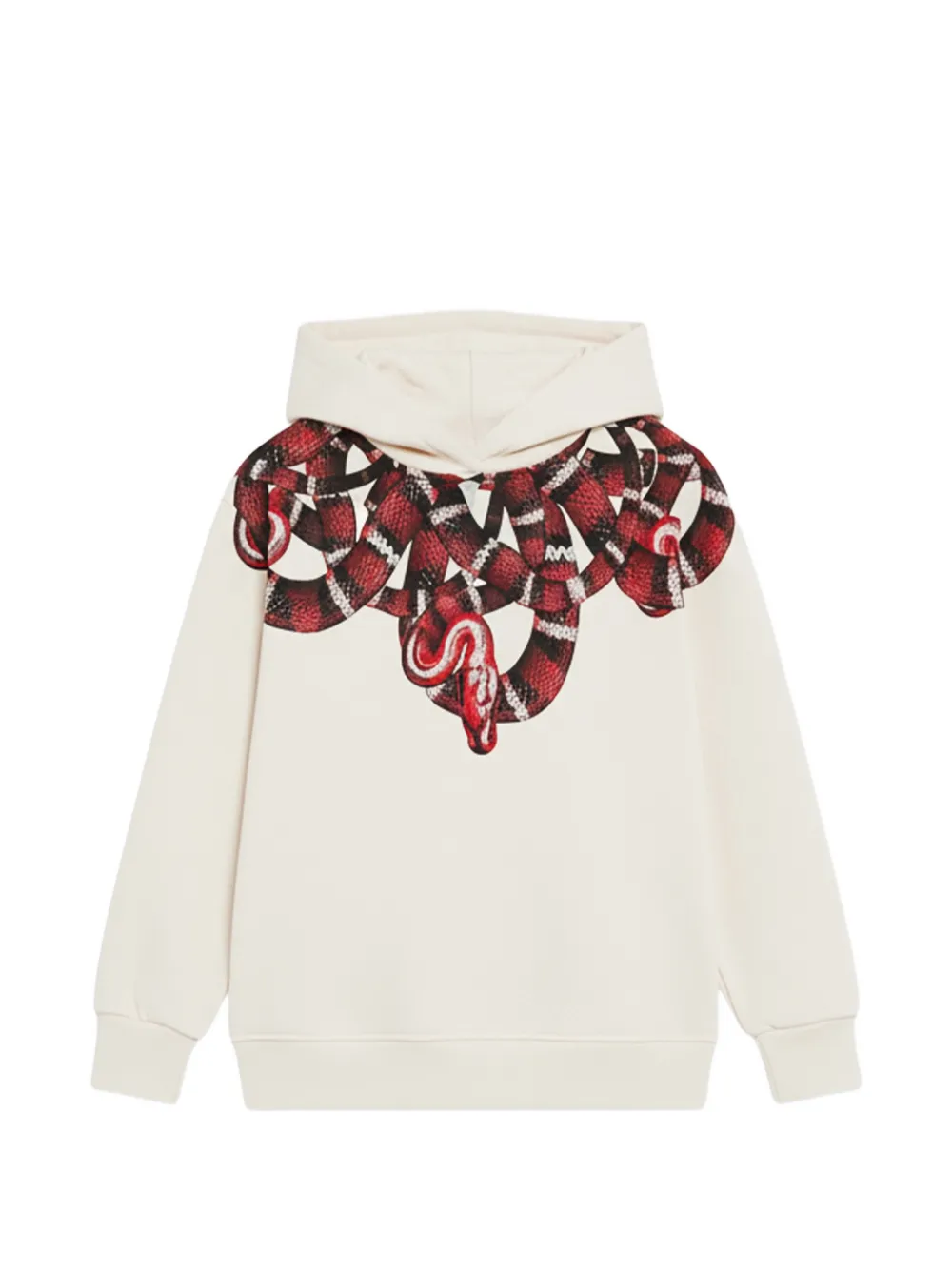 COUNTY OF MILAN KIDS snake hooded sweatshirt - Bianco