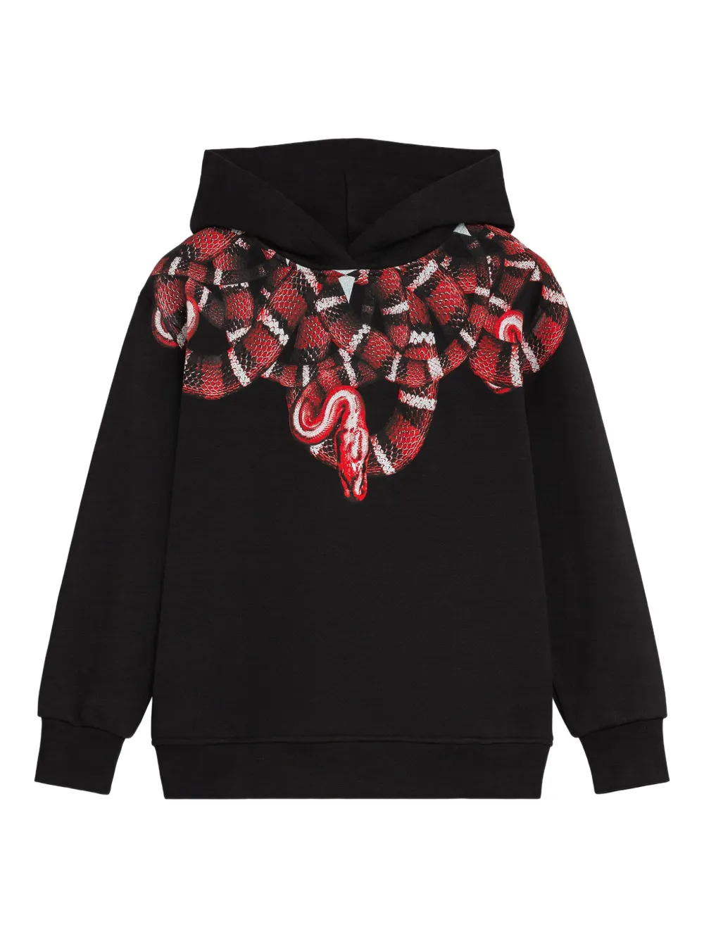 County Of Milan Snake Graphic Hoodie In Black