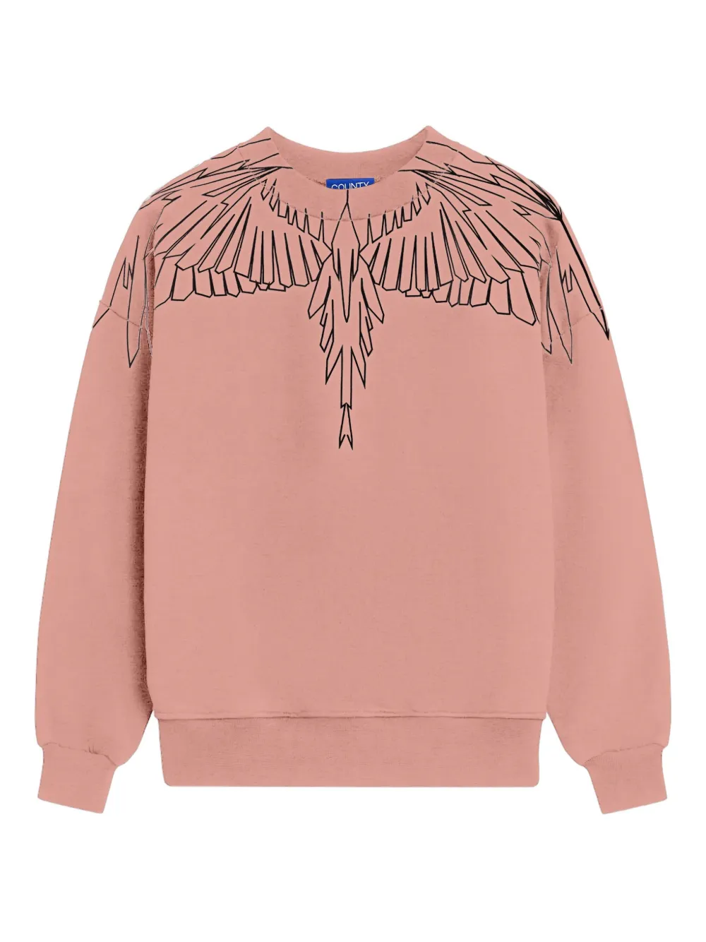 County Of Milan Wings-print Crew-neck Sweater In Pink