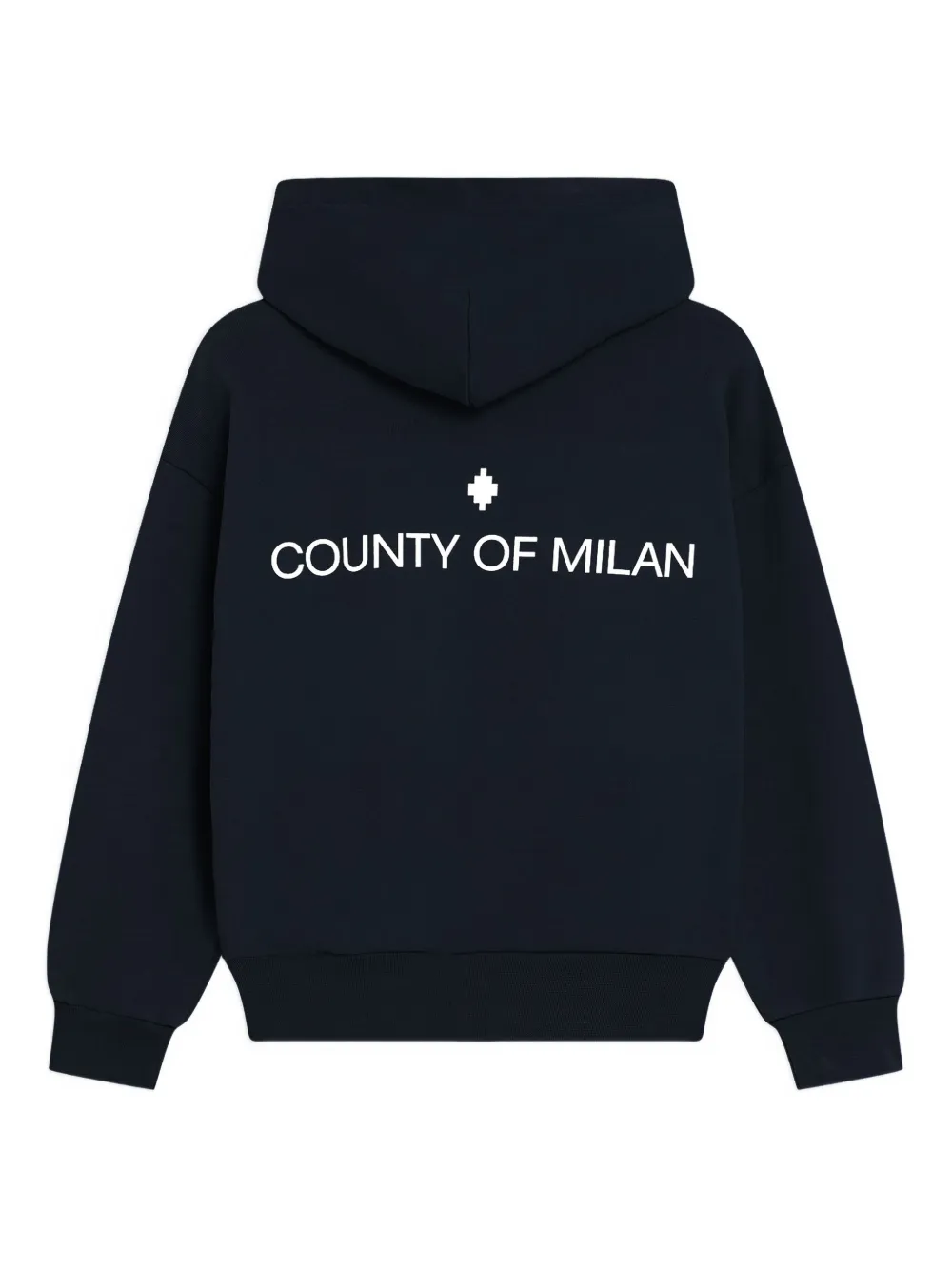 County Of Milan Logo Hooded Top In Black