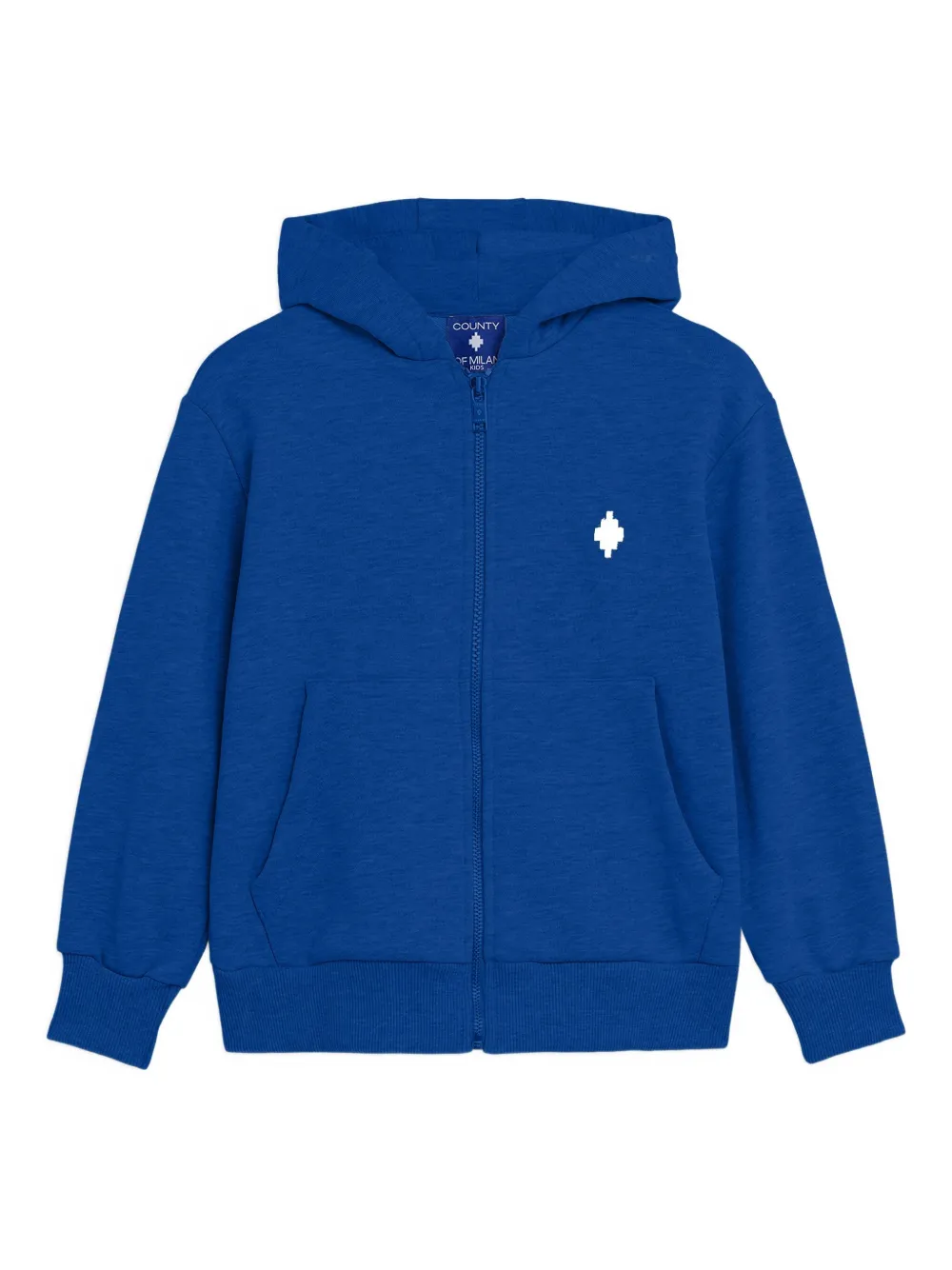 County Of Milan Zip Hooded Top In Blue