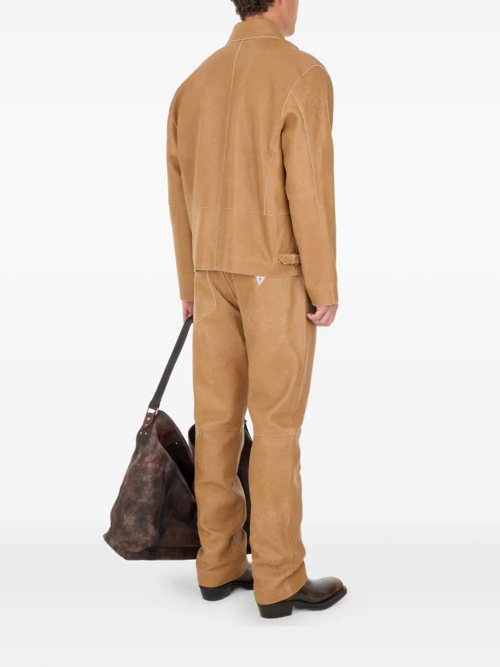 Guess Usa Zip Jacket In Brown