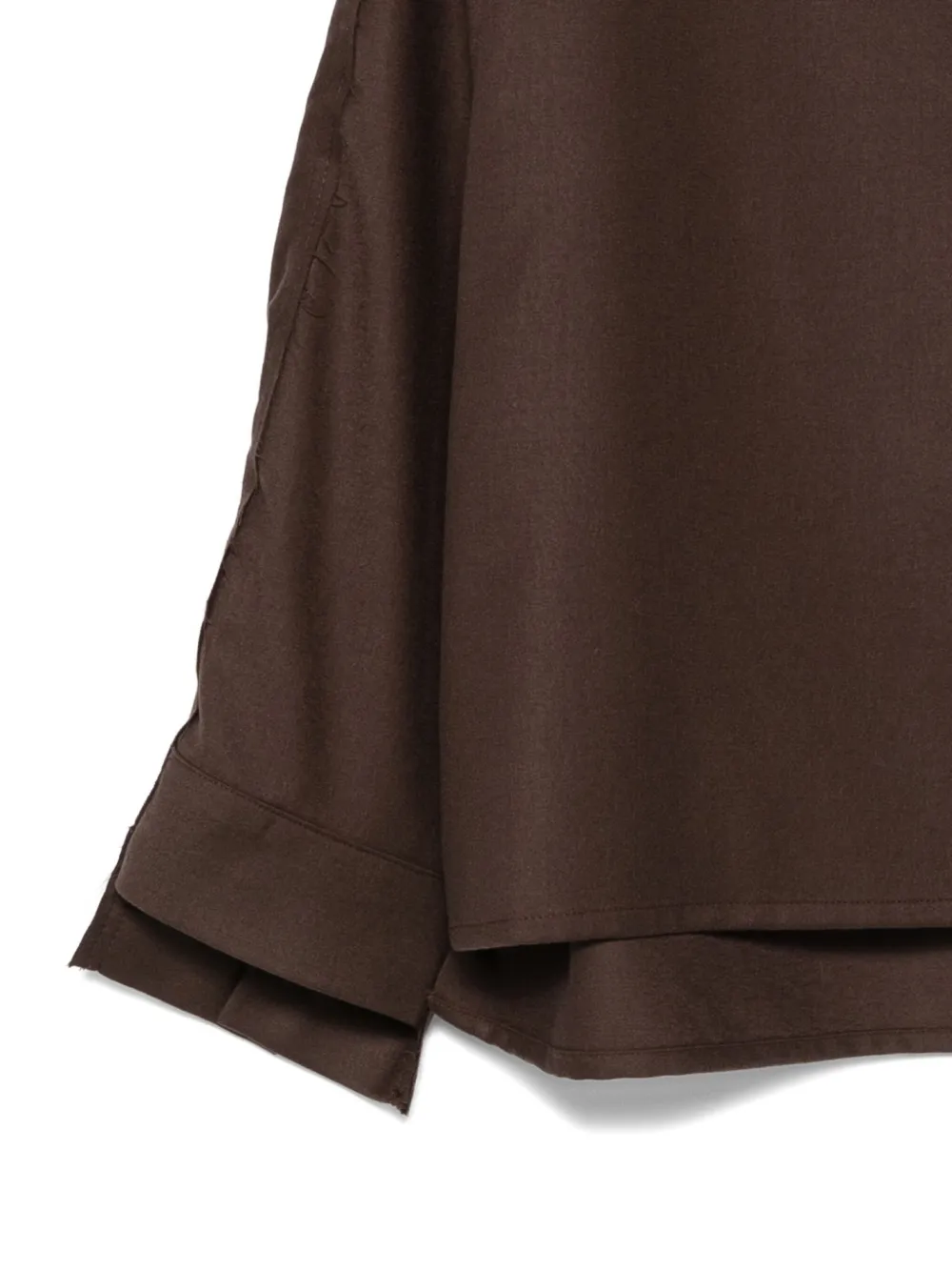 Costumein Overhemd met opgestikte zak Bruin