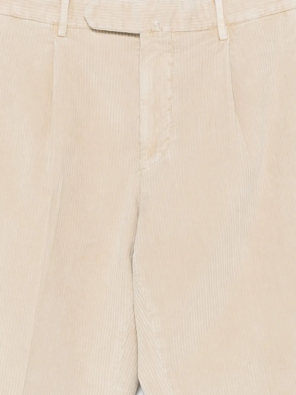 Dell'oglio Ribfluwelen plooibroek Beige