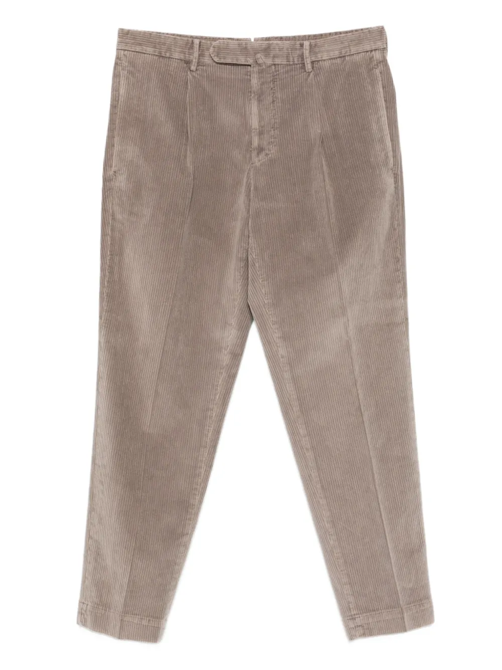 Dell'oglio pleated corduroy trousers - ブラウン