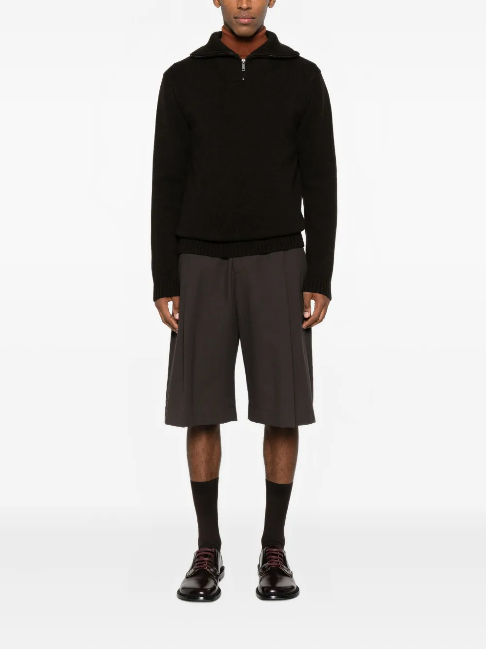 Daniele Fiesoli zip-collar sweater - Bruin