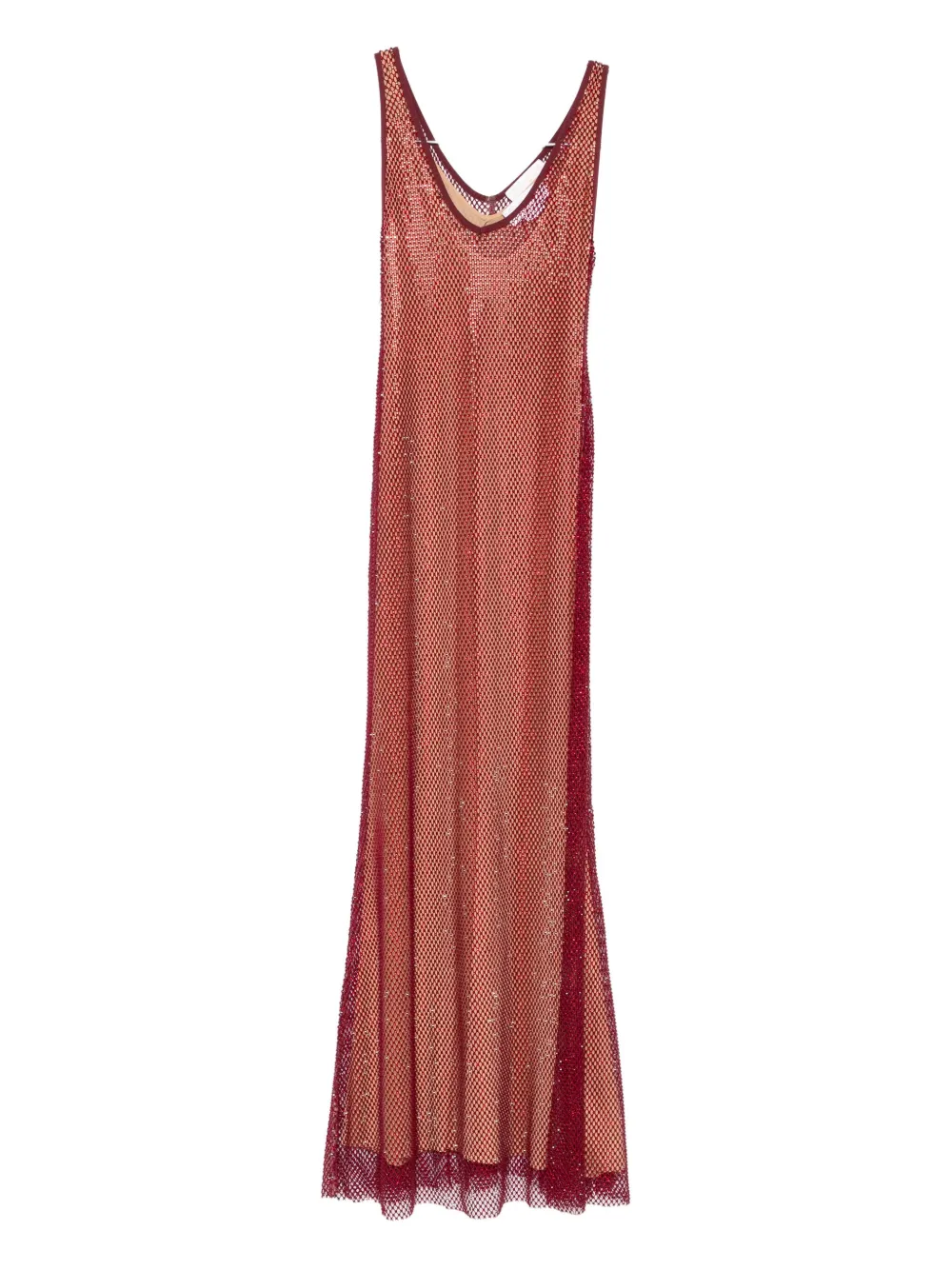 Genny scoop-neck maxi dress - Rosso