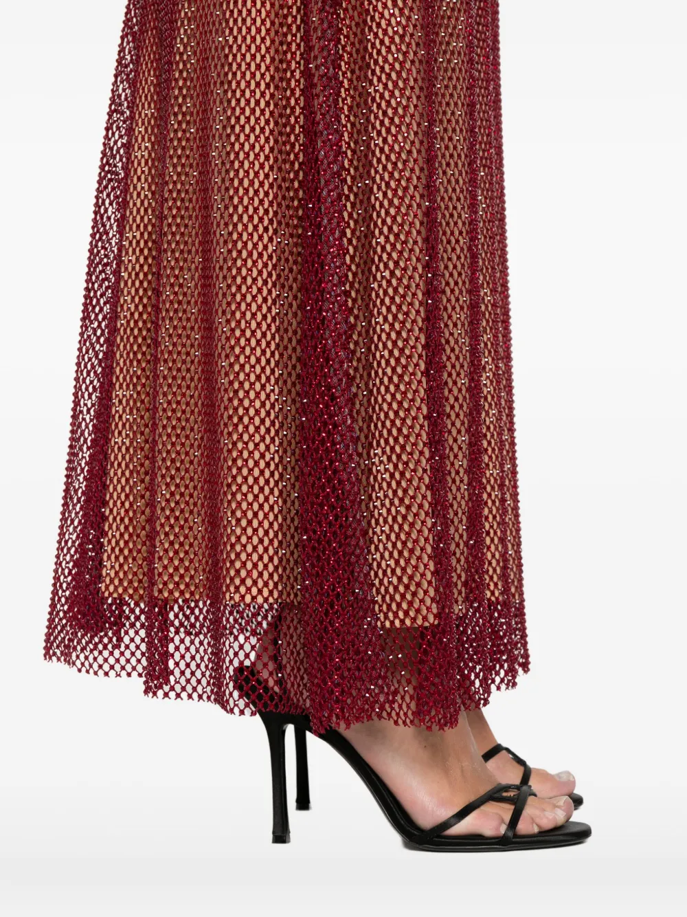 Genny Maxi-jurk met diepe hals Rood