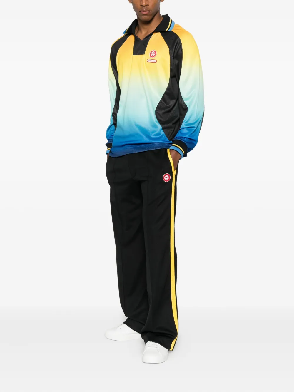 Casablanca stripe logo trousers - Zwart