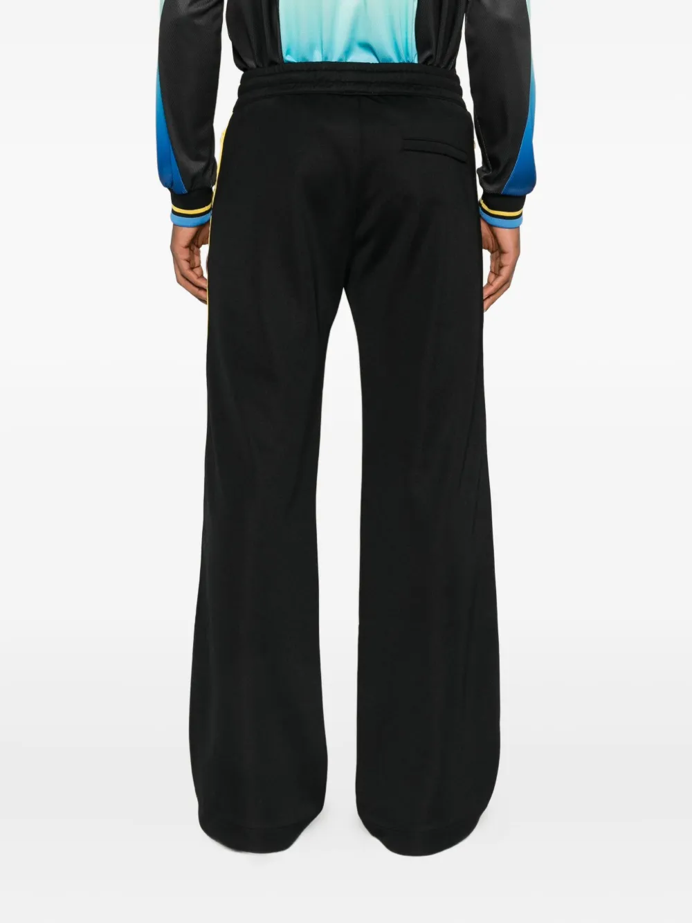 Casablanca Stripe Logo Trousers In Black