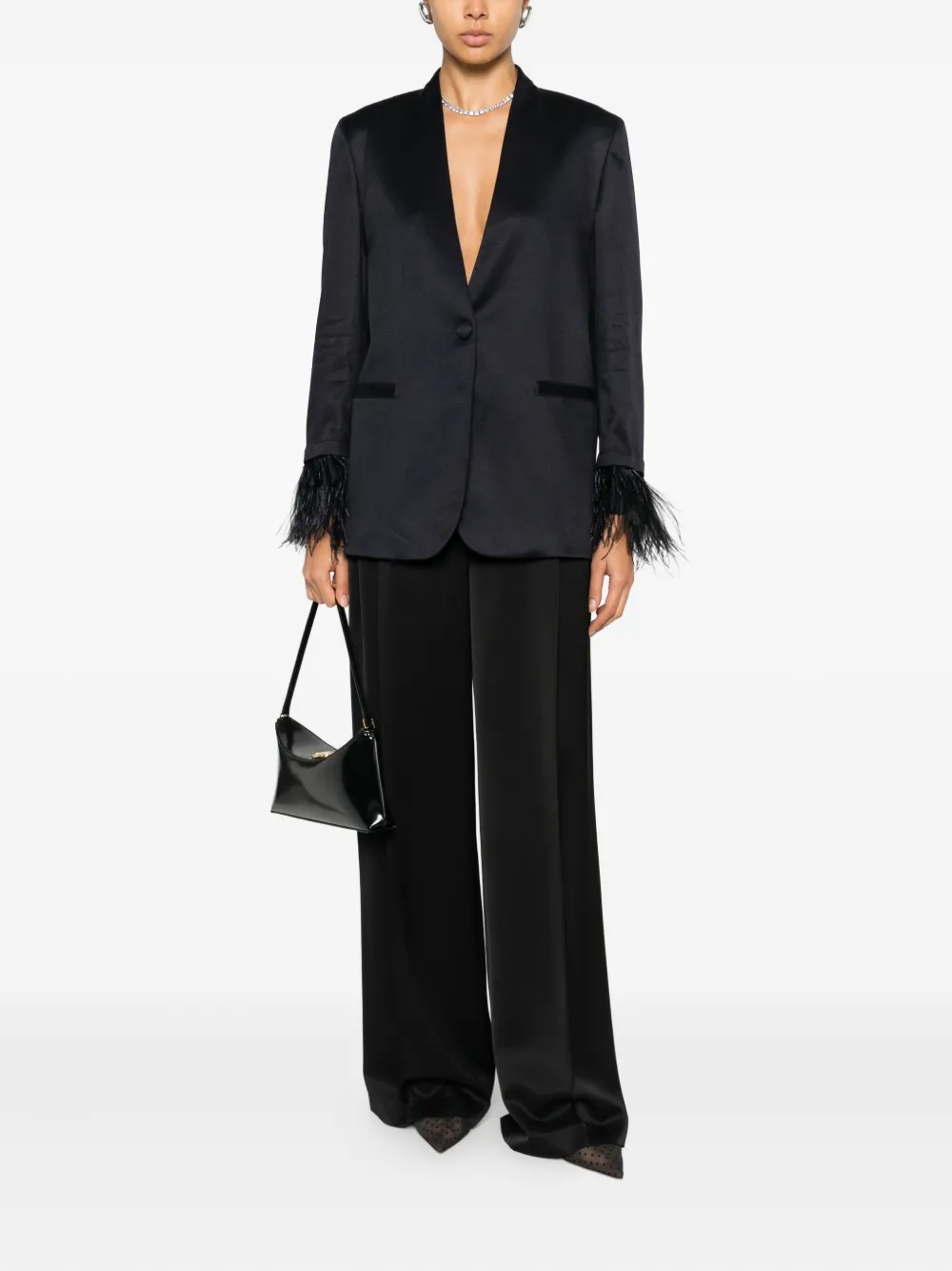 Montedoro feather-trim blazer | Blazers | Image 2