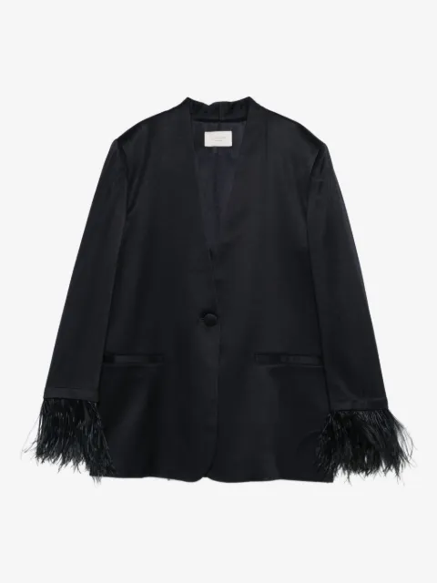 Montedoro feather-trim blazer