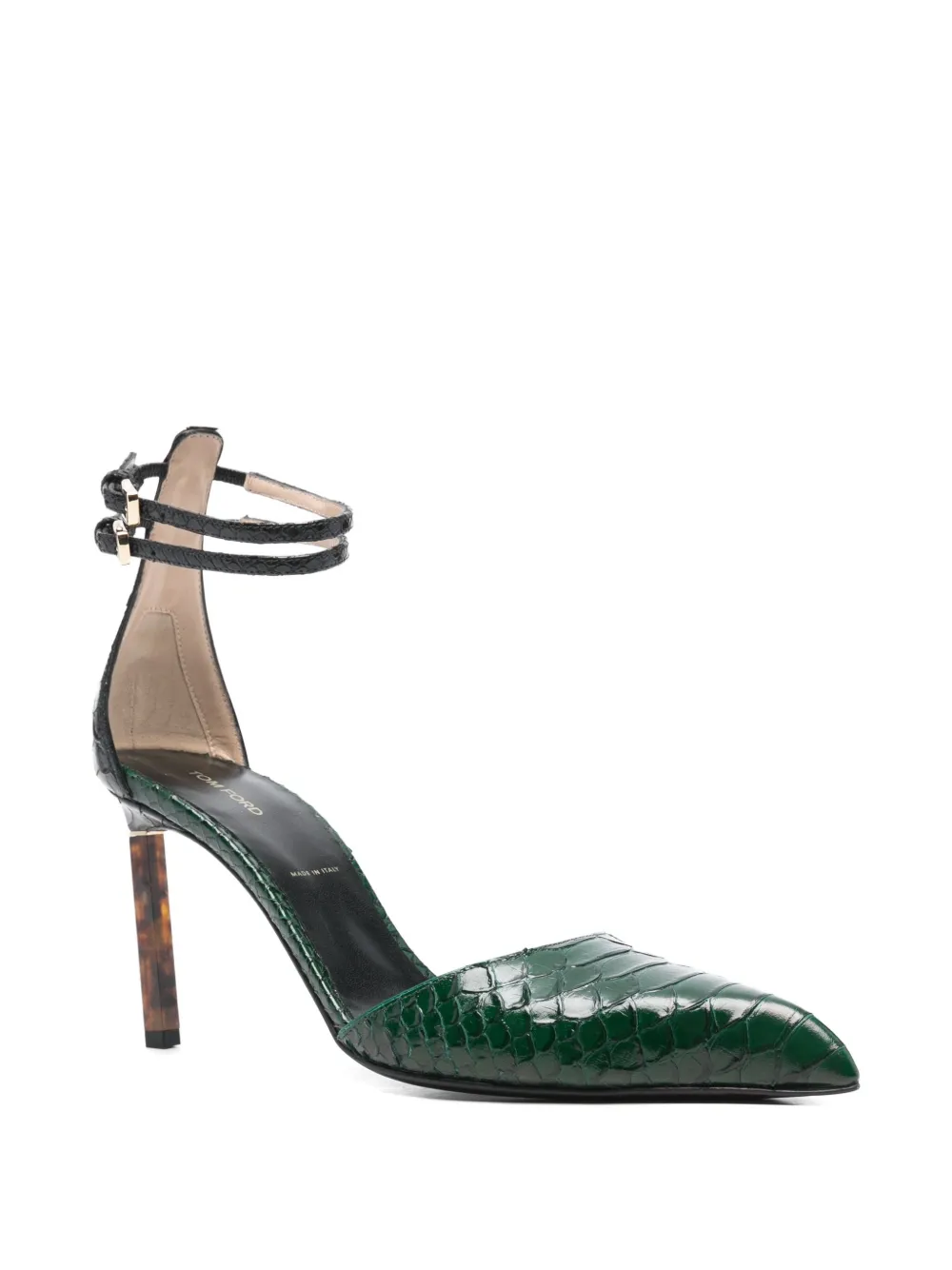 TOM FORD 85 mm pumps met enkelbandje Groen