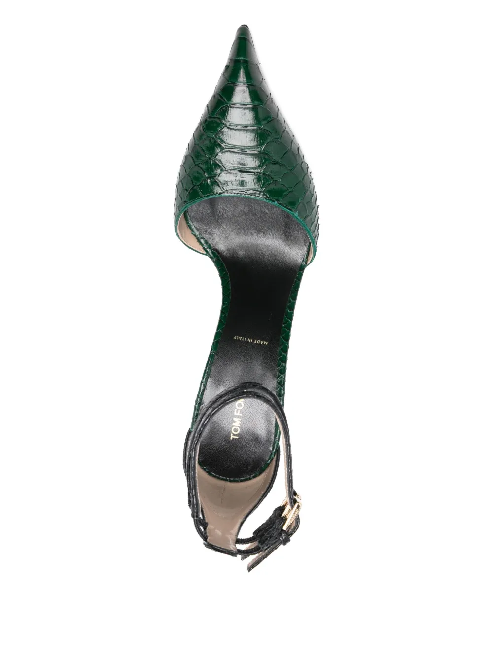 TOM FORD 85 mm pumps met enkelbandje Groen