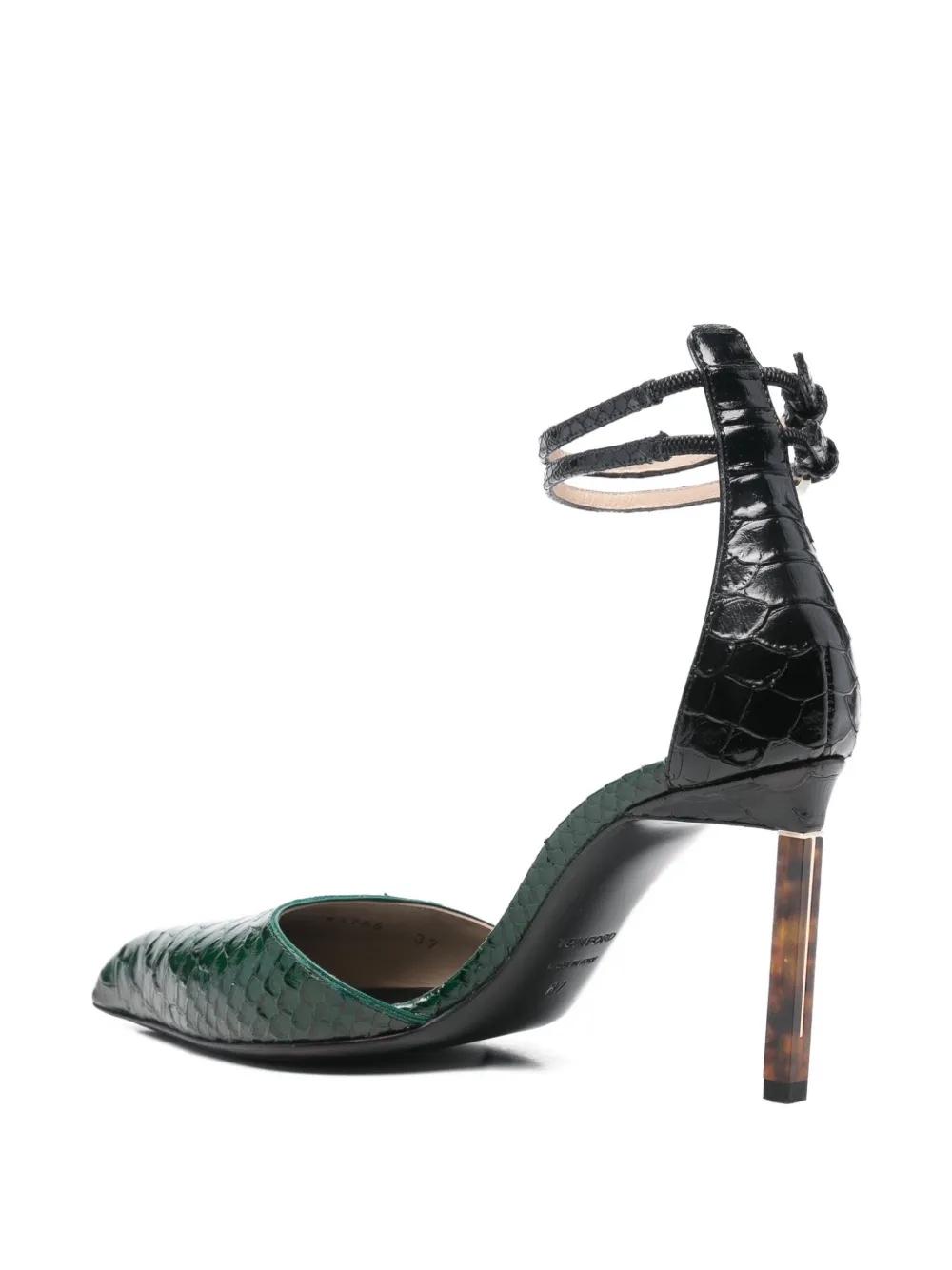 TOM FORD 85 mm pumps met enkelbandje Groen