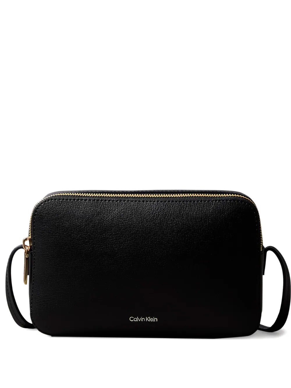 Calvin Klein Logo-detail Zip Satchel Bag In Black