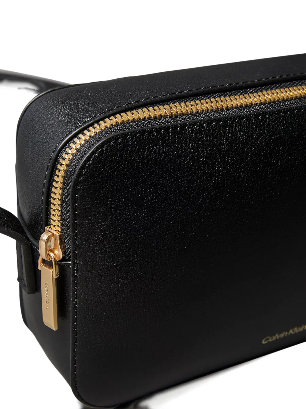 Calvin Klein Logo-detail Zip Satchel Bag In Black