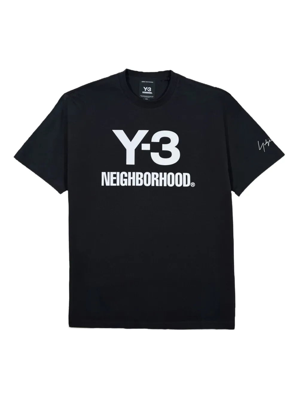 Y-3 playera con logo estampado de izzue x Neighborhood | negro | Image 1