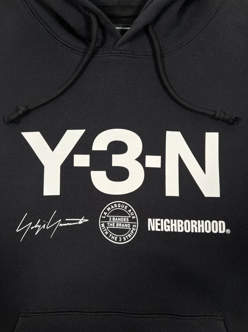 Y-3 x Neighborhood logo-print Hoodie | Black | FARFETCH TR