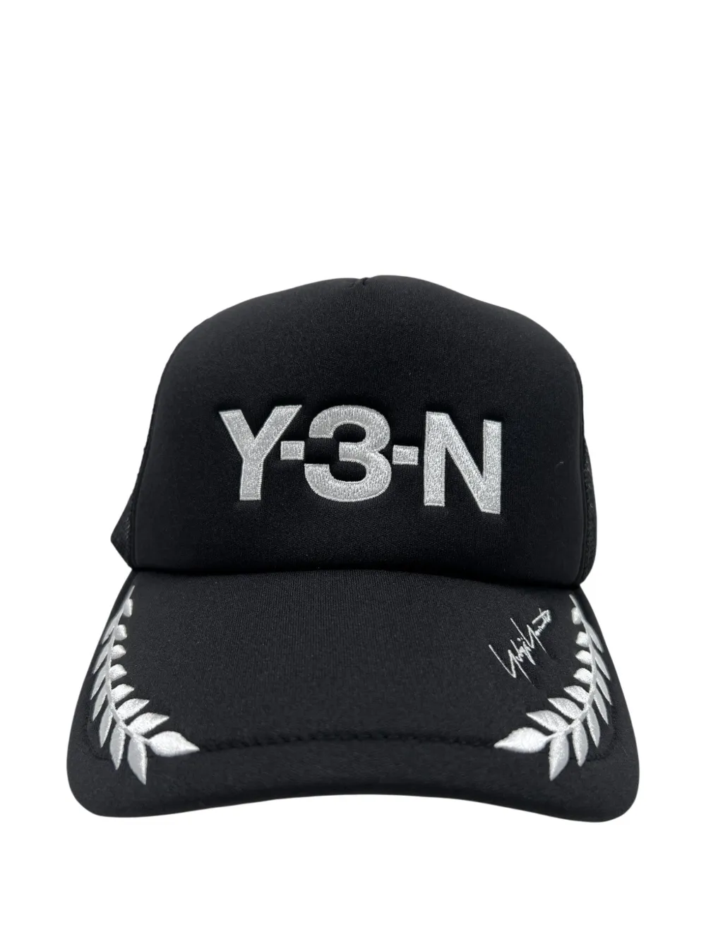 Y-3 x Neighborhood embroidered-logo trucker cat - Nero