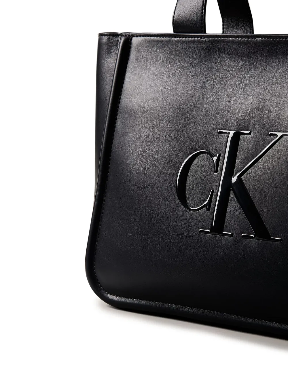 Calvin Klein Shopper met logo-reliëf 3L2 BLACK WHITE