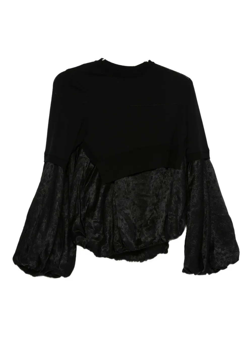 Noir Kei Ninomiya X Comme Des Garçons Panelled Top In Black