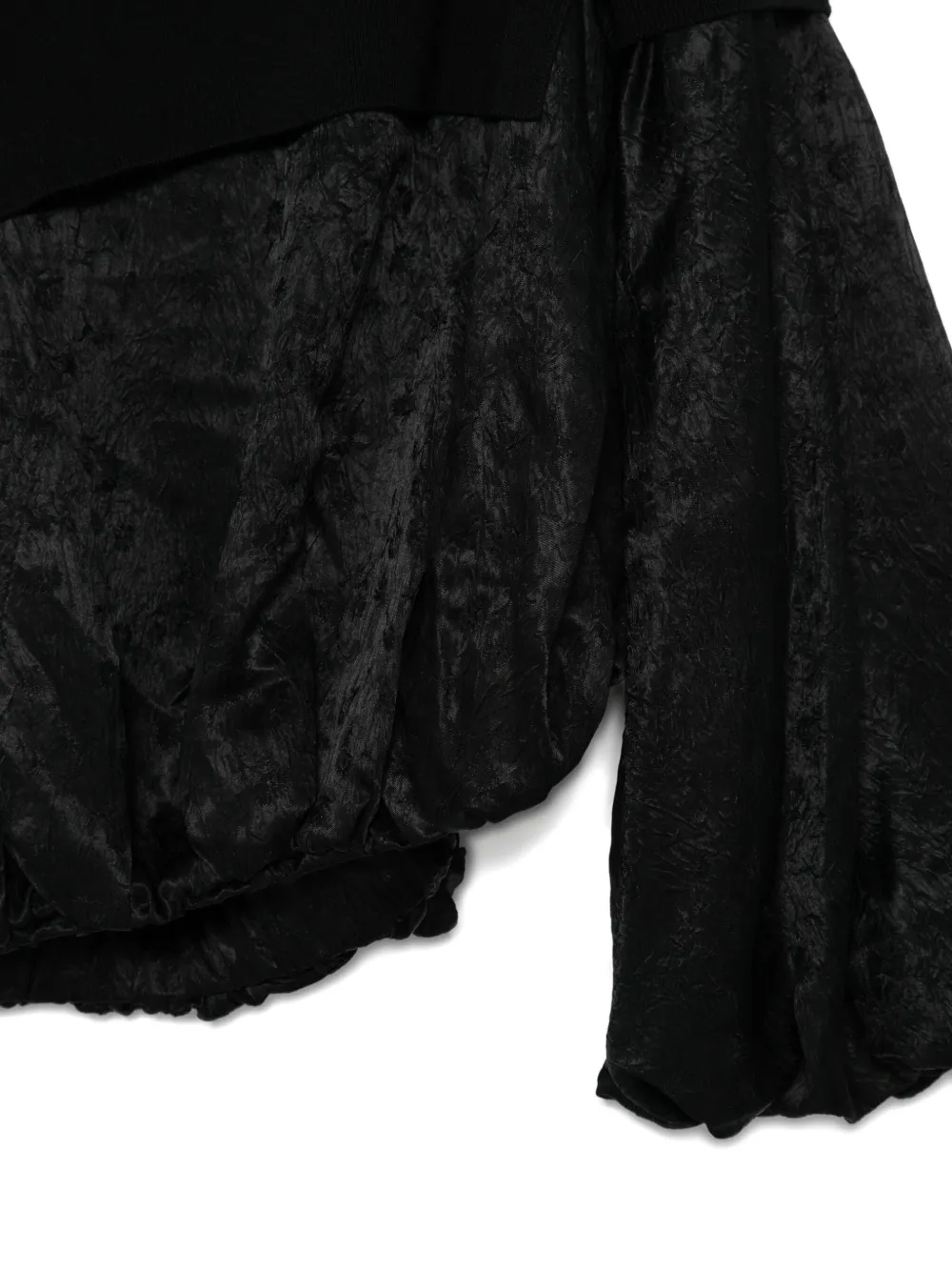 Noir Kei Ninomiya X Comme Des Garçons Panelled Top In Black