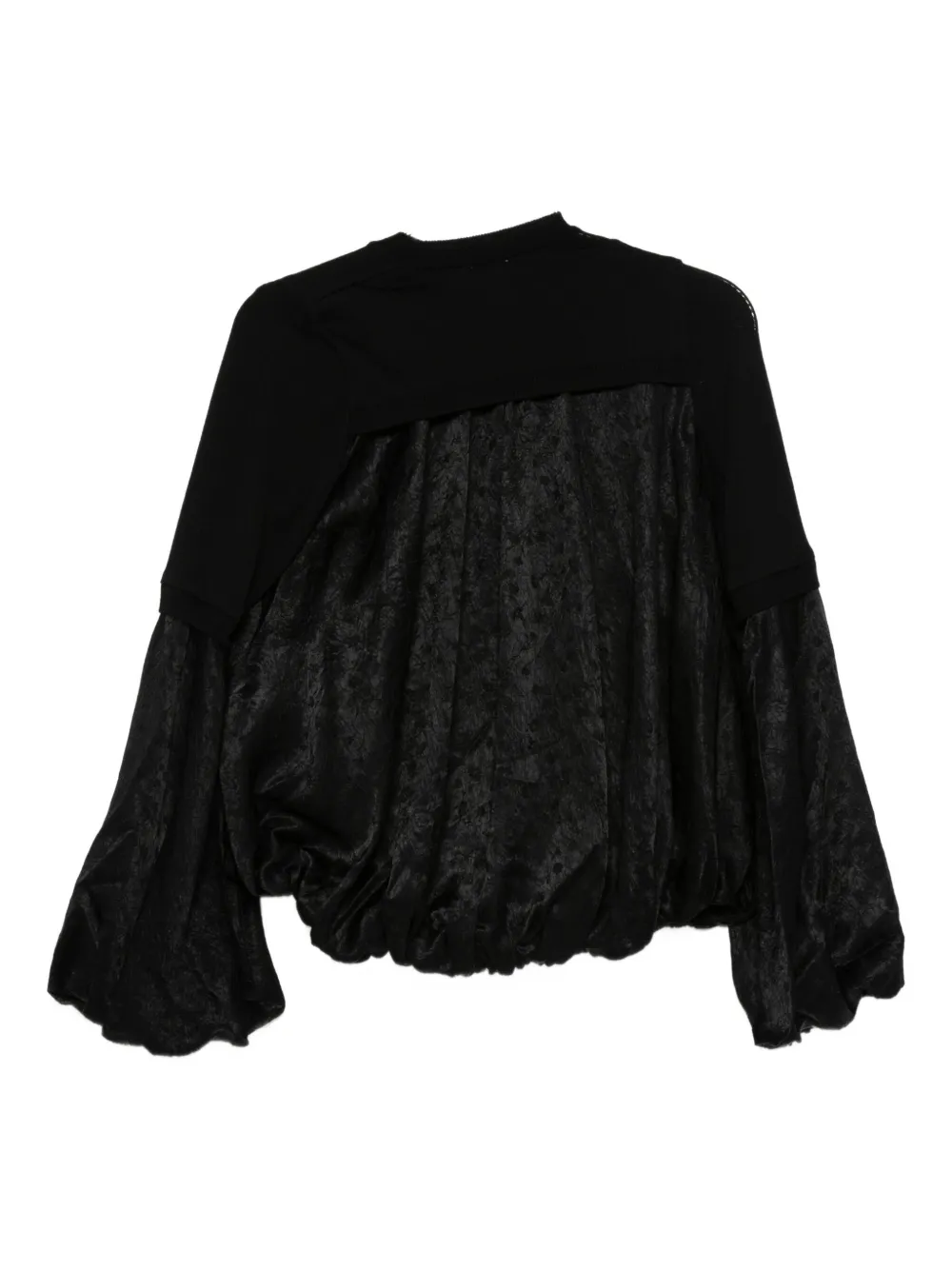 Noir Kei Ninomiya X Comme Des Garçons Panelled Top In Black