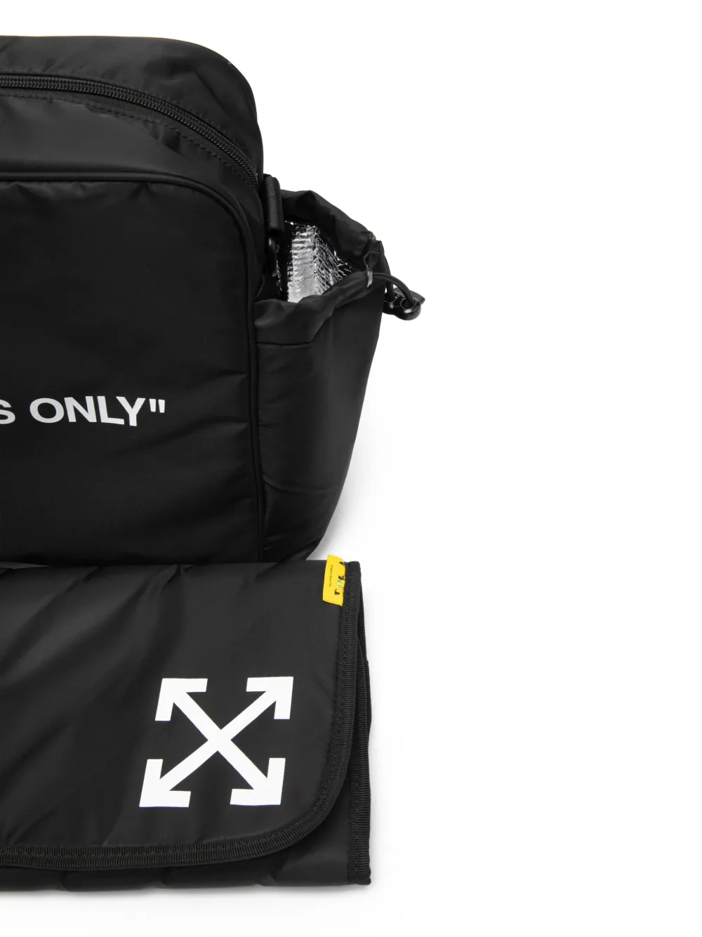 Off-White Kids Luiertas met logoprint Zwart