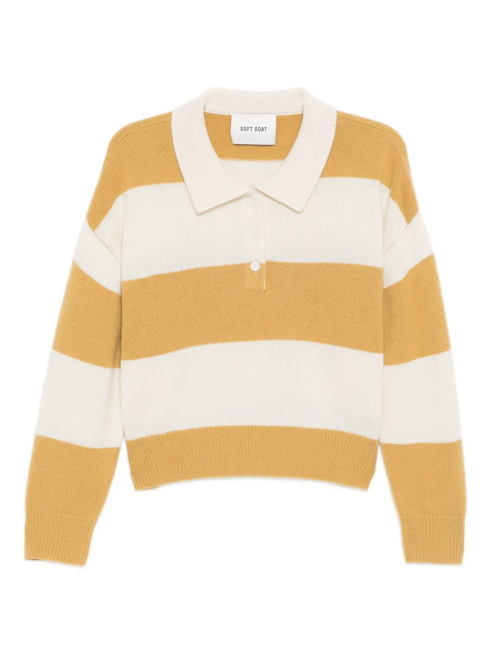 Soft Goat striped jumper - ニュートラル Soft Goat striped jumper - ニュートラル