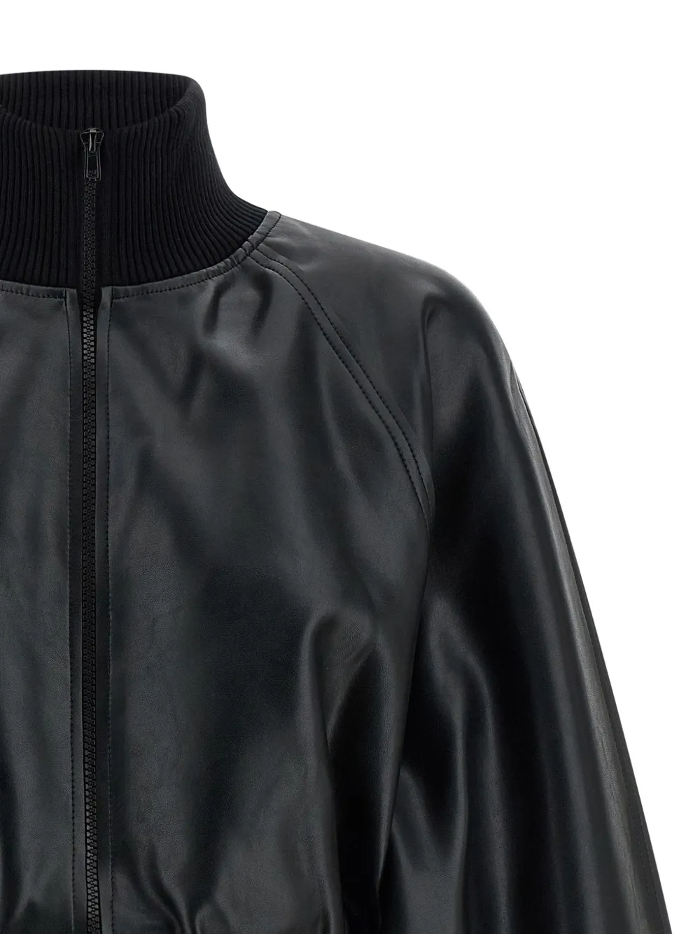 Norma Kamali Bomberjack met hoge hals Zwart