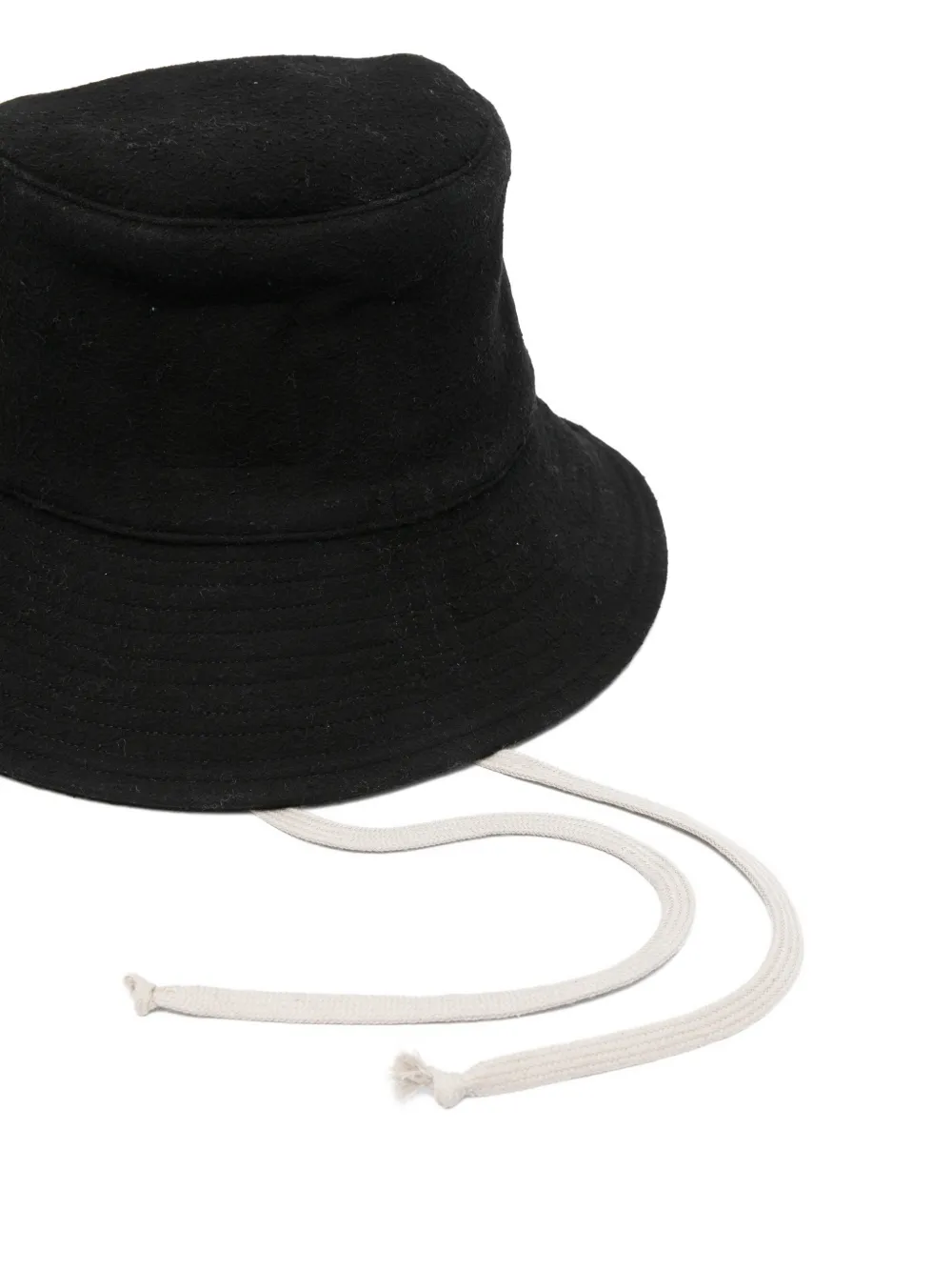 Rick Owens Logo Bucket Hat In Black