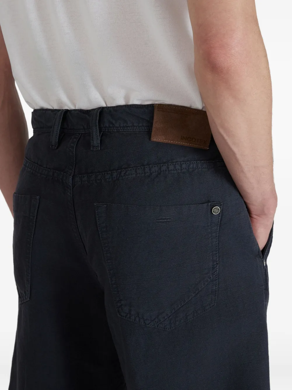 Slowear Five-pocket Bermuda In Black