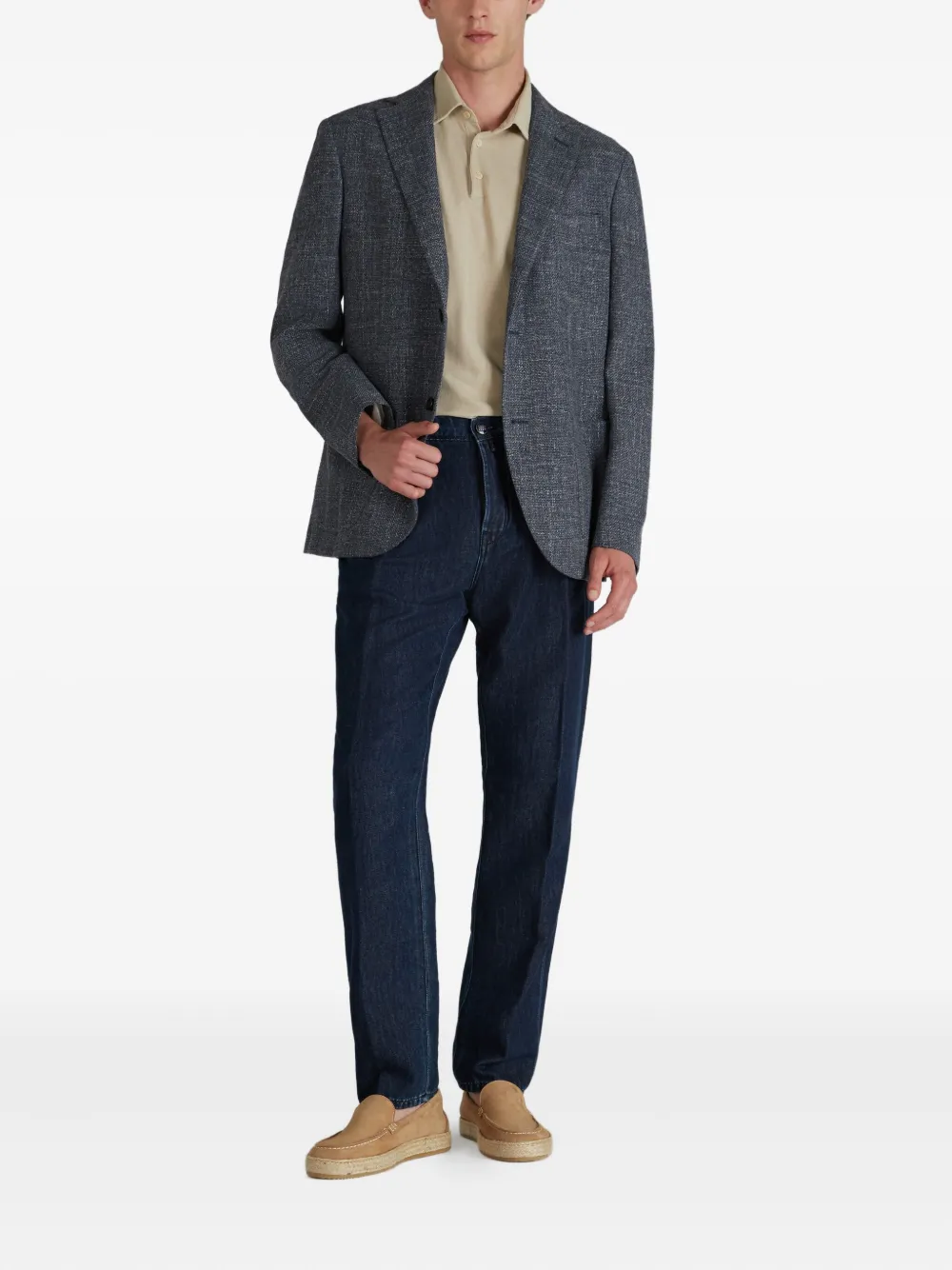 Slowear Broek met toelopende pijpen en vijf zakken - Blauw