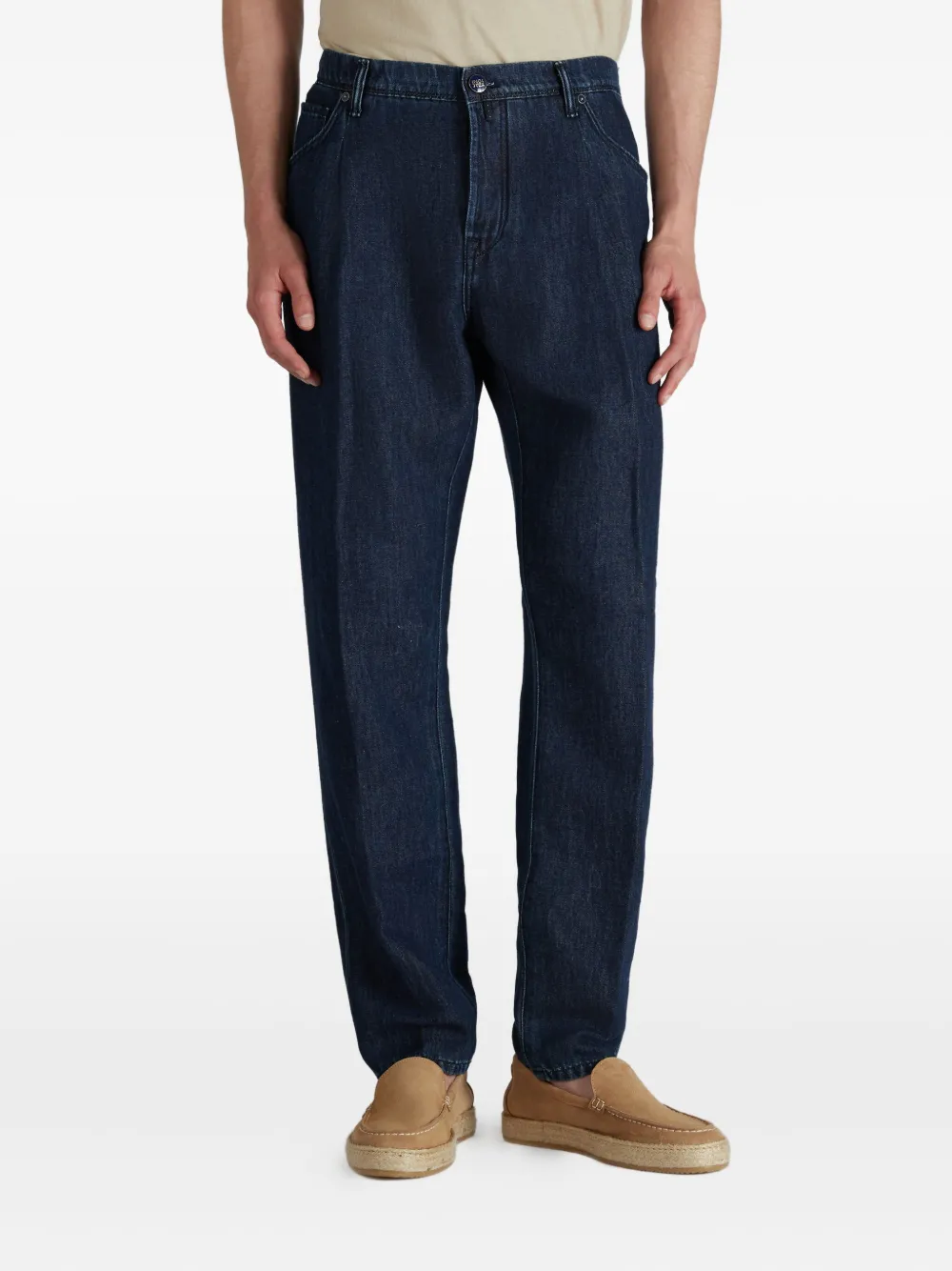 slowear Broek met toelopende pijpen en vijf zakken Blauw