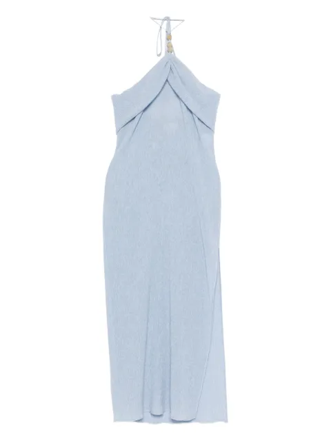 Magda Butrym halterneck draped midi dress