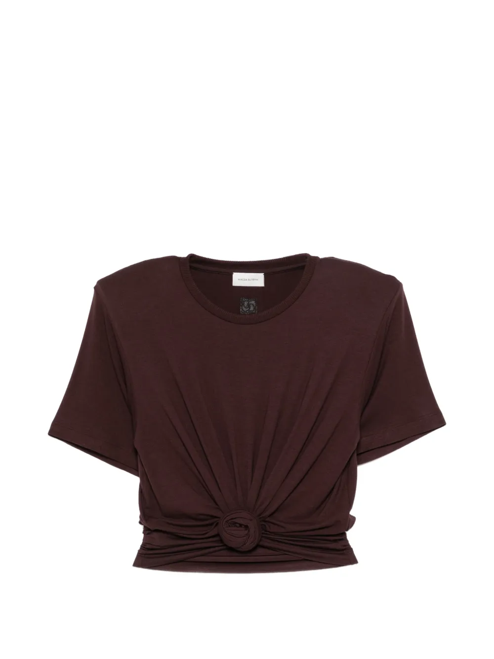 Magda Butrym knotted T-shirt - Marrone