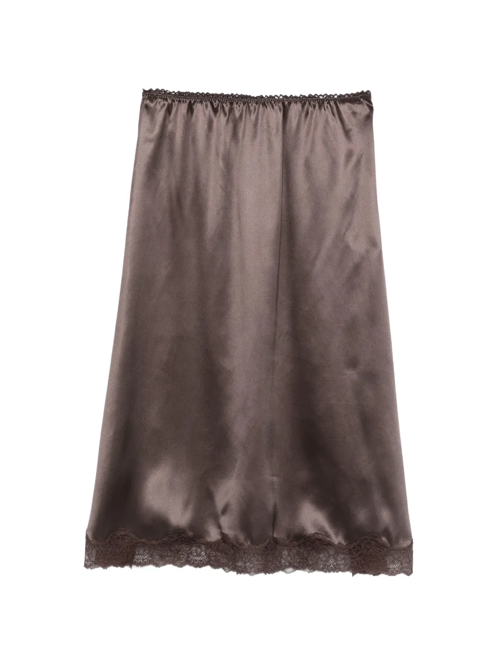 Magda Butrym lace-trim midi skirt - Marrone