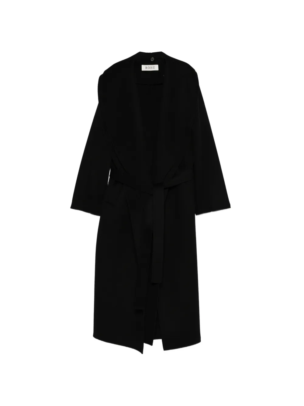 Róhe signature scarf coat - Nero