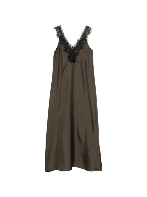 knee length dresses for ladies Rohe | Lace Silk Camisole in Rose