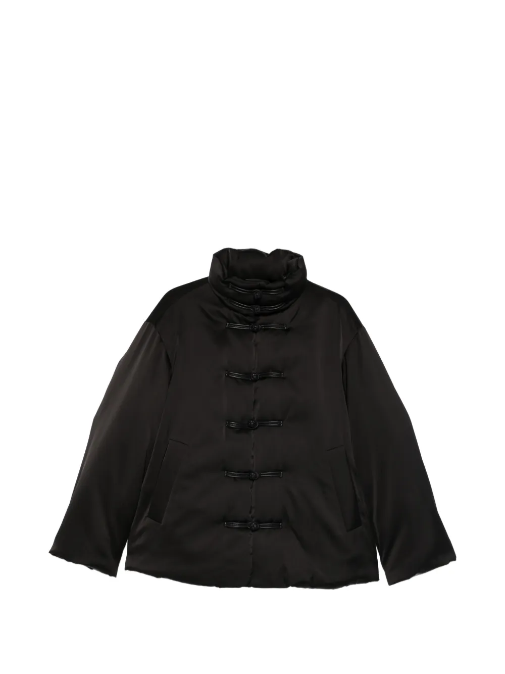 satin-effect puffer jacket