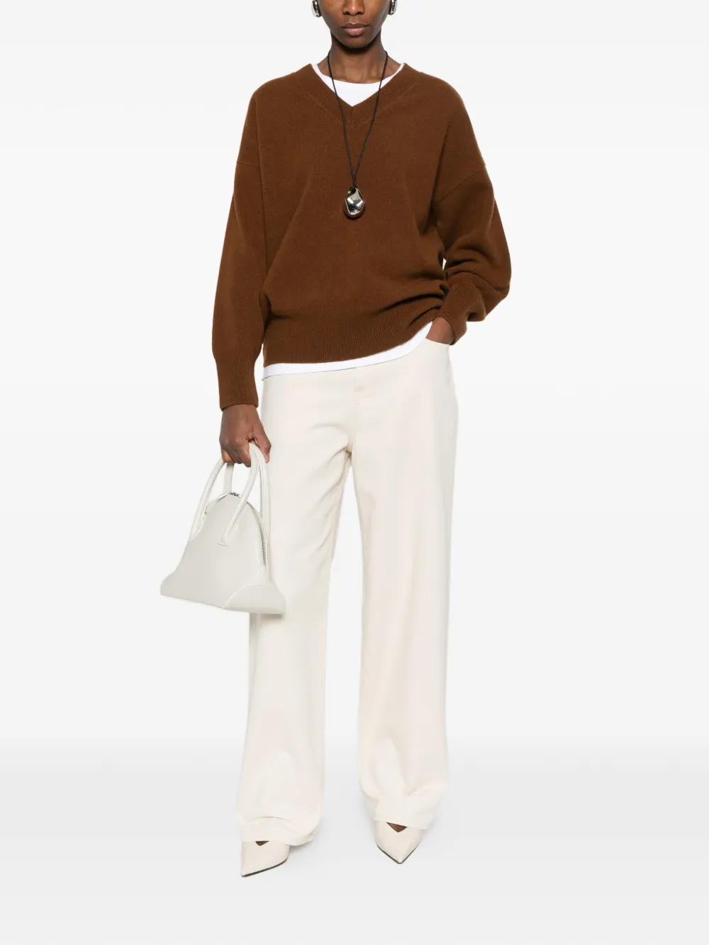 V-Neck Knitted Sweater
