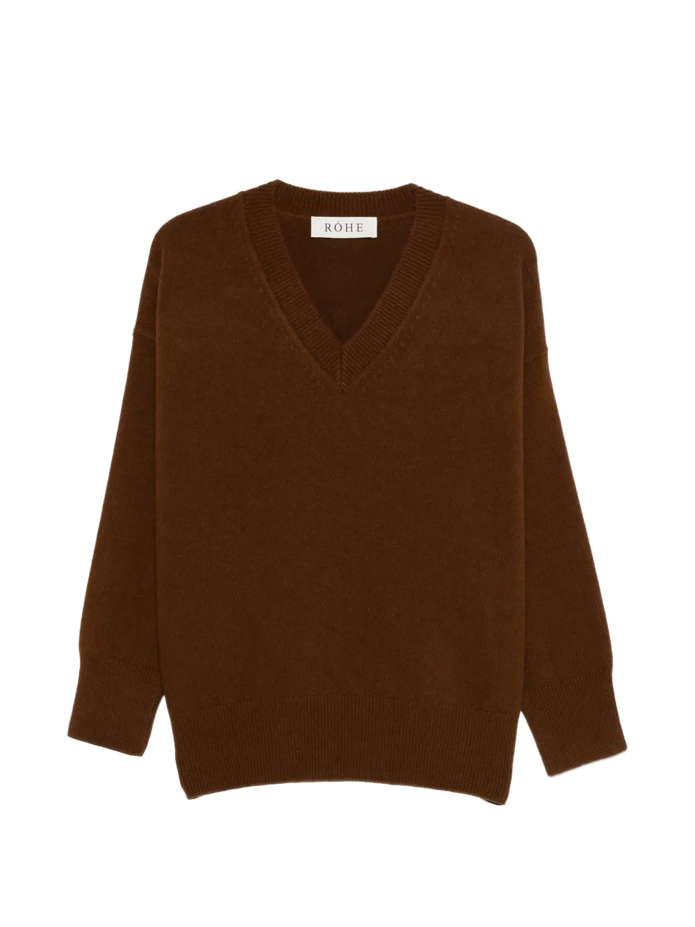 Róhe V-neck knitted sweater - Marrone