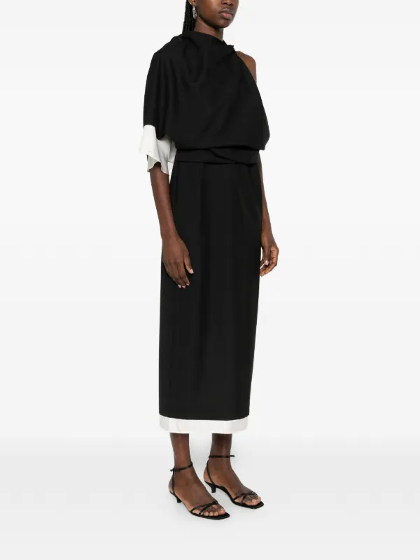 rohe asymmetric off-the-shoulder dress Rhe Asymmetrical Off Shoulder Dress